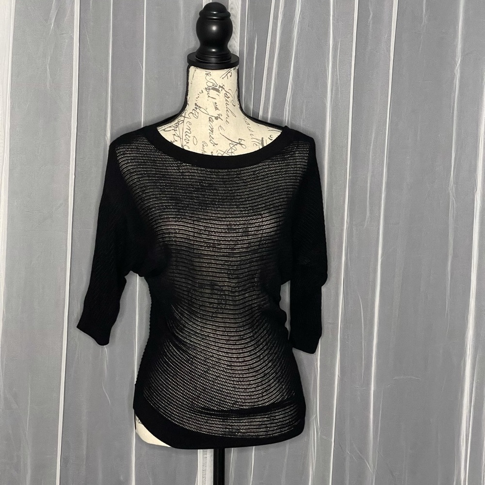 Express Women’s dolman sweater black with 3/4 length sleeves